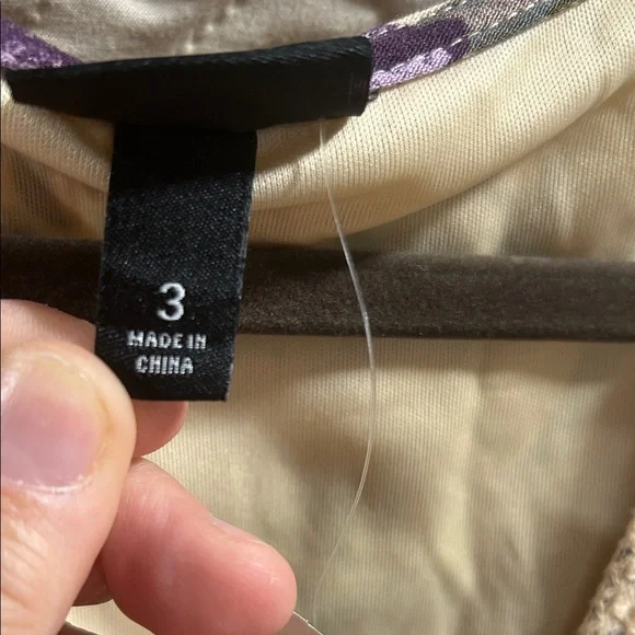 NWT Torrid Floral Lace Gauze Boho Dress Size 3X 22/24 Cream Purple Peasant Sleev - Picture 4 of 6